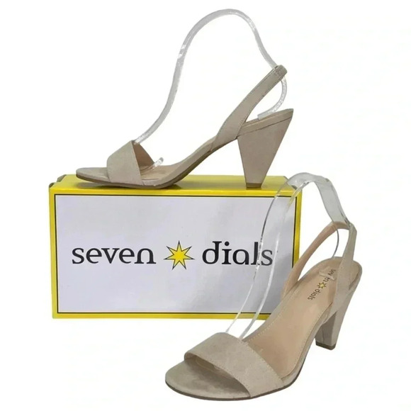 Seven Dials Ramsbury Nude Microfiber Womens Slingback Heels Size 9M - Picture 10 of 10